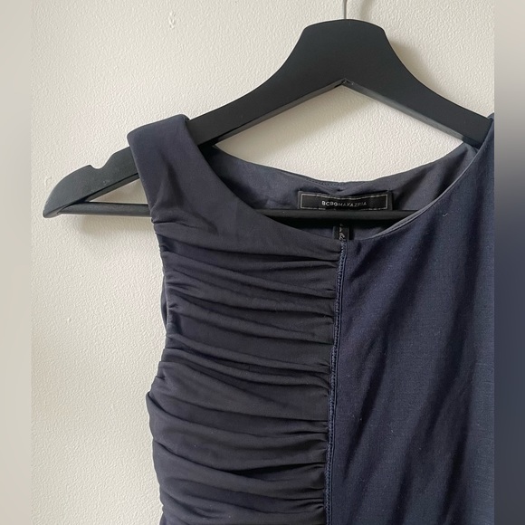 BCBG navy bodycon dress with singed details - Picture 7 of 10